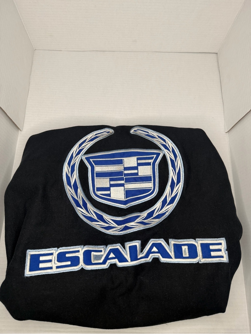 STEVE & BARRY’S Cadillac Escalade SUV Wreath Logo Black Sweatshirt 2000s L VTG